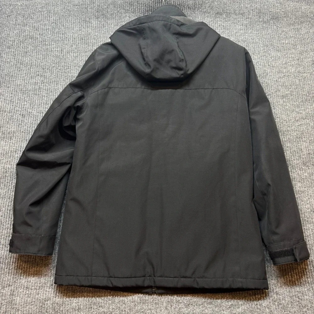 Weatherproof Hooded Jacket Mens M Black Insulated Full Zip Winter Coat